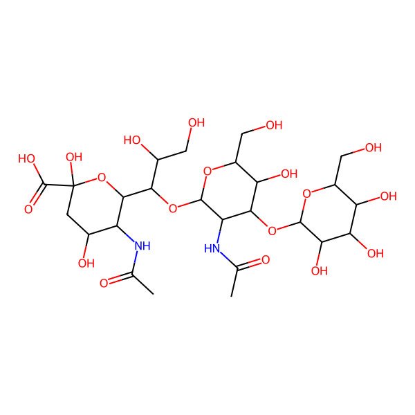 2D Structure of Glc(b1-3)GlcNAc(b1-7)b-NeuAc