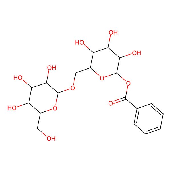 2D Structure of Glc(b1-6)Glc(b)-O-Bz