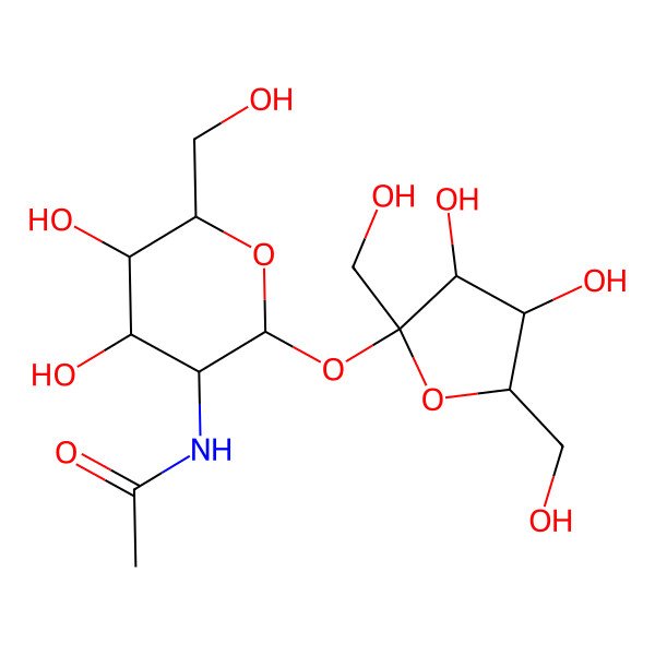 2D Structure of GlcNAc(a1-2?)Fruf