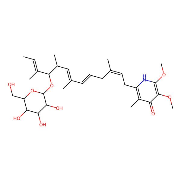 2D Structure of Glucopiericidin A
