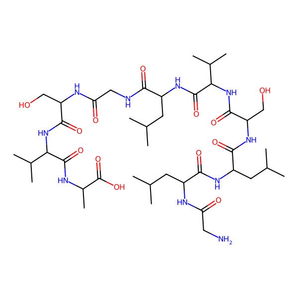 2D Structure of Gly-Leu-Leu-Ser-Val-Leu-Gly-Ser-Val-Ala