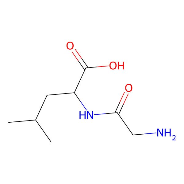 2D Structure of Glycyl-L-leucine