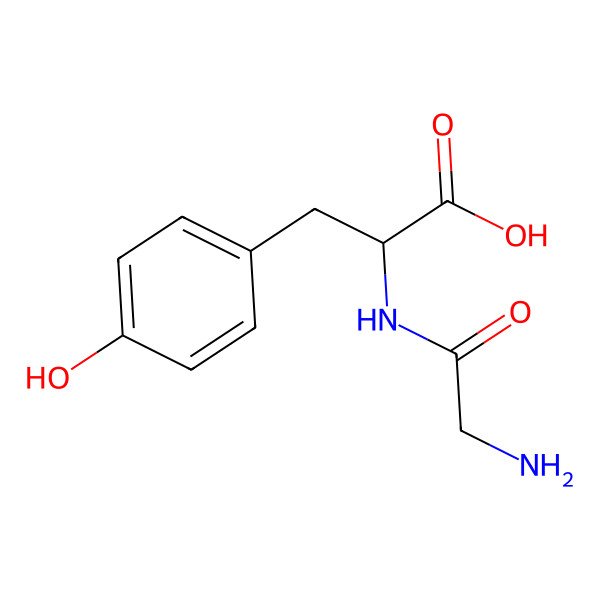 2D Structure of Glycyl-L-tyrosine