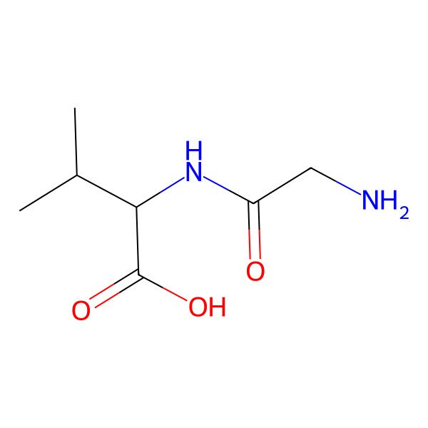2D Structure of Glycyl-L-valine