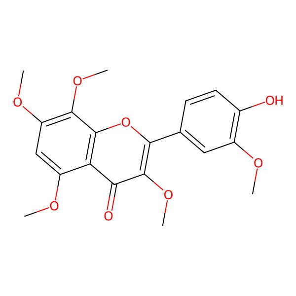 2D Structure of Gossypetin 3,5,7,8,3'-pentamethyl ether