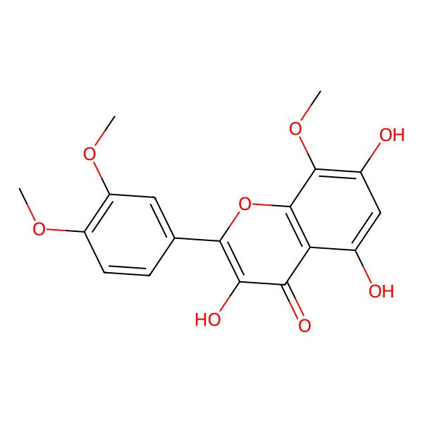 2D Structure of Gossypetin 8,3',4'-trimethyl ether