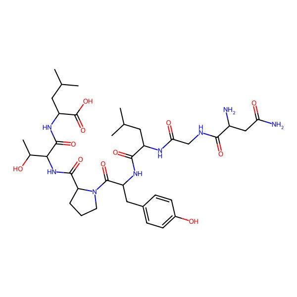 2D Structure of H-Asn-Gly-Leu-Tyr-Pro-Thr-Leu-OH