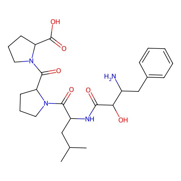 2D Structure of H-bAla(2-OH,3-Bn)-DL-Leu-DL-Pro-DL-Pro-OH