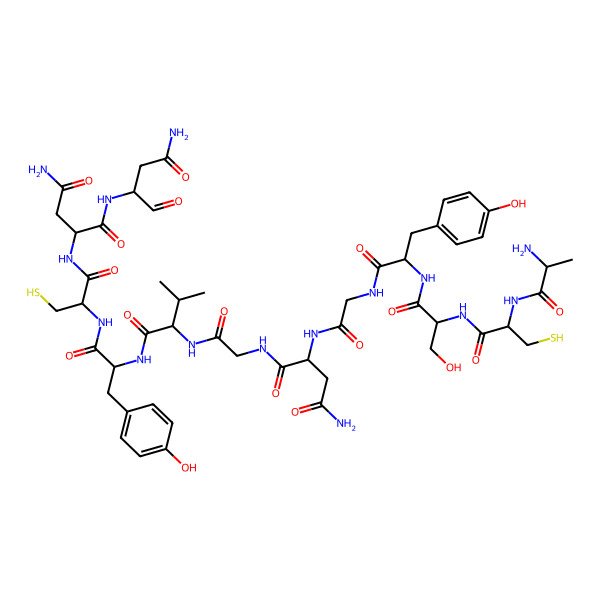 2D Structure of H-DL-Ala-DL-Cys-DL-Ser-DL-Tyr-Gly-DL-Asn-Gly-DL-Val-DL-Tyr-DL-Cys-DL-Asn-DL-Asn-al