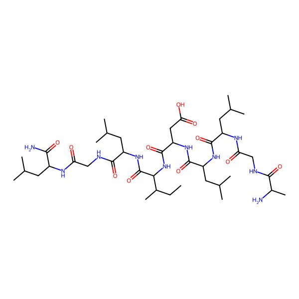 2D Structure of H-DL-Ala-Gly-DL-Leu-DL-Leu-DL-Asp-DL-xiIle-DL-Leu-Gly-DL-Leu-NH2