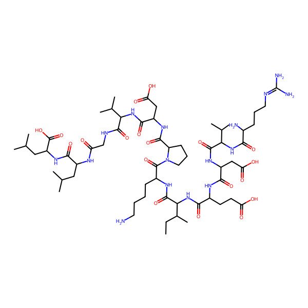 2D Structure of H-DL-Arg-DL-Val-DL-Asp-DL-Glu-DL-xiIle-DL-Lys-DL-Pro-DL-Asp-DL-Val-Gly-DL-Leu-DL-Leu-OH