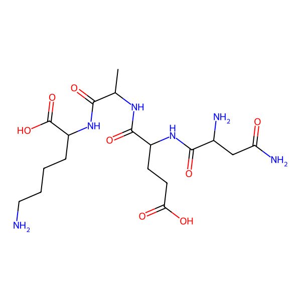 2D Structure of H-DL-Asn-DL-Glu-DL-Ala-DL-Lys-OH