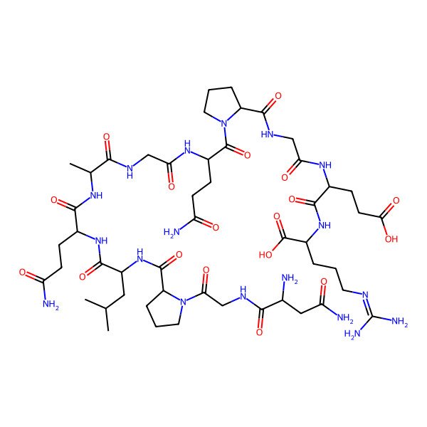 2D Structure of H-DL-Asn-Gly-DL-Pro-DL-Leu-DL-Gln-DL-Ala-Gly-DL-Gln-DL-Pro-Gly-DL-Glu-DL-Arg-OH