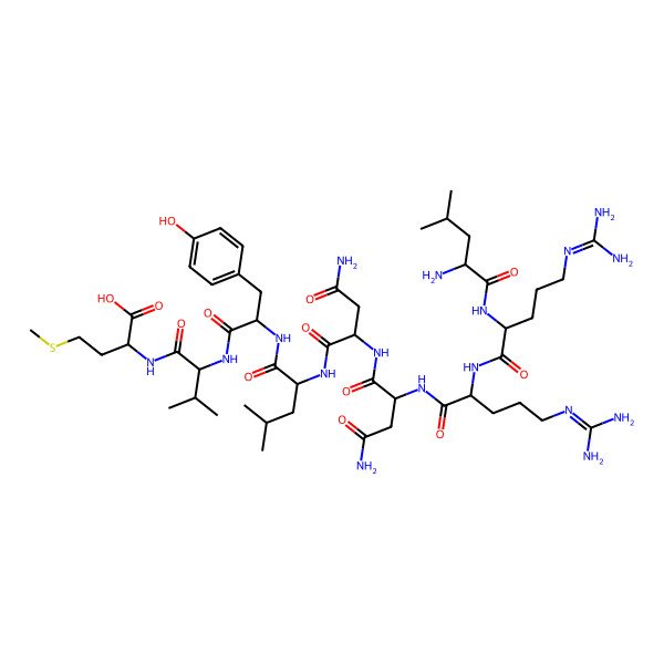 2D Structure of H-DL-Leu-DL-Arg-DL-Arg-DL-Asn-DL-Asn-DL-Leu-DL-Tyr-DL-Val-DL-Met-OH