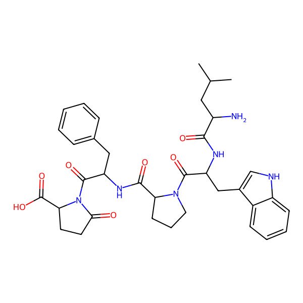 2D Structure of H-DL-Leu-DL-Trp-DL-Pro-DL-Phe-DL-Pyr-OH