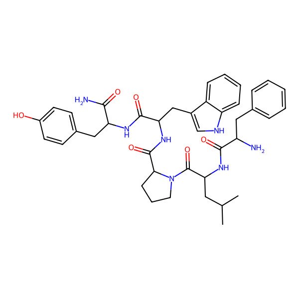 2D Structure of H-DL-Phe-DL-Leu-DL-Pro-DL-Trp-DL-Tyr-NH2