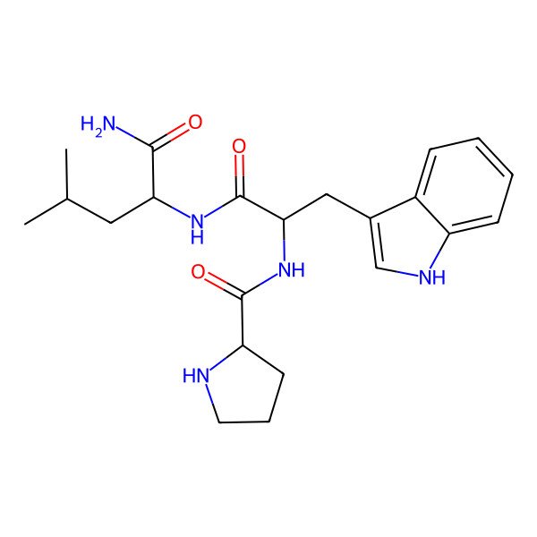 2D Structure of H-DL-Pro-DL-Trp-DL-Leu-NH2
