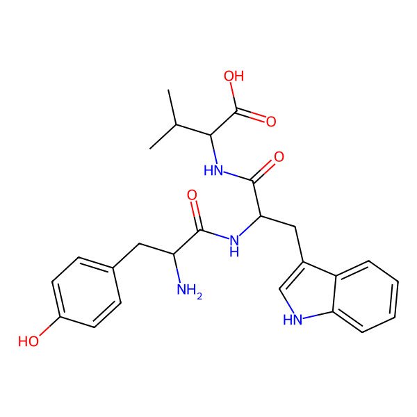 2D Structure of H-DL-Tyr-DL-Trp-DL-Val-OH