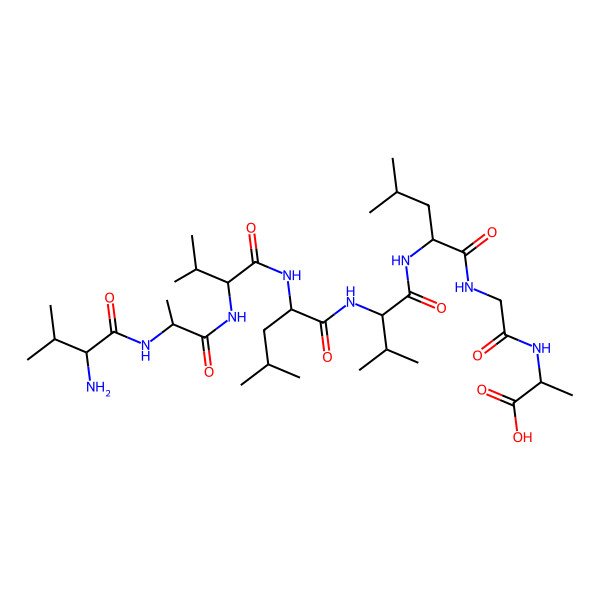 2D Structure of H-DL-Val-DL-Ala-DL-Val-DL-Leu-DL-Val-DL-Leu-Gly-DL-Ala-OH