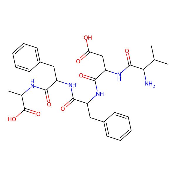 2D Structure of H-DL-Val-DL-Asp-DL-Phe-DL-Phe-DL-Ala-OH