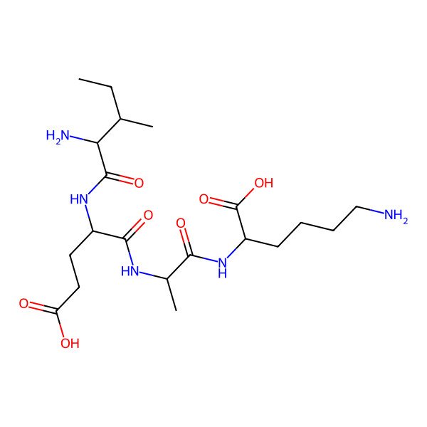 2D Structure of H-DL-xiIle-DL-Glu-DL-Ala-DL-Lys-OH