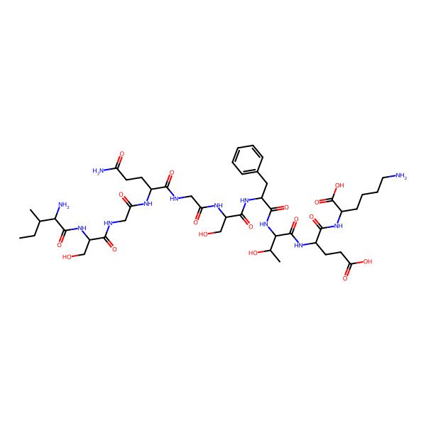 2D Structure of H-DL-xiIle-DL-Ser-Gly-DL-Gln-Gly-DL-Ser-DL-Phe-DL-xiThr-DL-Glu-DL-Lys-OH