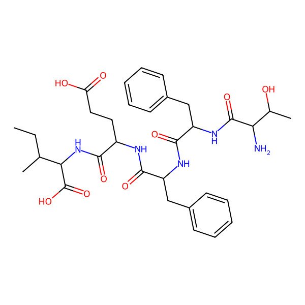 2D Structure of H-DL-xiThr-DL-Phe-DL-Phe-DL-Glu-DL-xiIle-OH