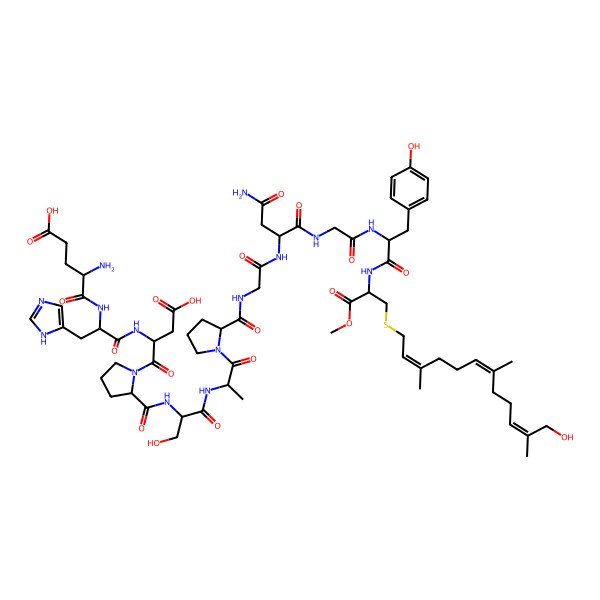 2D Structure of H-Glu-His-Asp-Pro-Ser-Ala-Pro-Gly-Asn-Gly-Tyr-Cys(Unk)-OMe