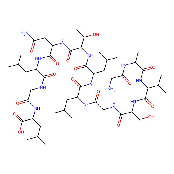2D Structure of H-Gly-Ala-Val-Ser-Gly-Leu-Leu-Thr-Asn-Leu-Gly-Leu-OH