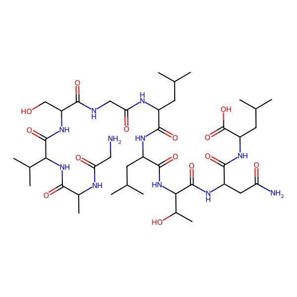 2D Structure of H-Gly-Ala-Val-Ser-Gly-Leu-Leu-Thr-Asn-Leu-OH