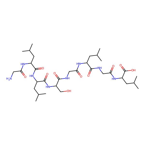 2D Structure of H-Gly-DL-Leu-DL-Leu-DL-Ser-Gly-DL-Leu-Gly-DL-Leu-OH