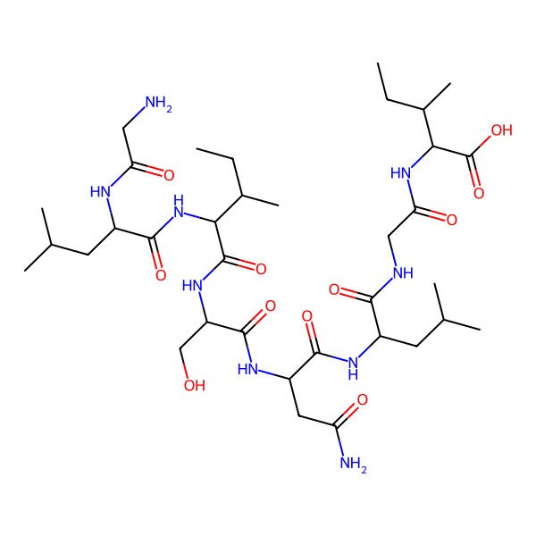 2D Structure of H-Gly-DL-Leu-DL-xiIle-DL-Ser-DL-Asn-DL-Leu-Gly-DL-xiIle-OH