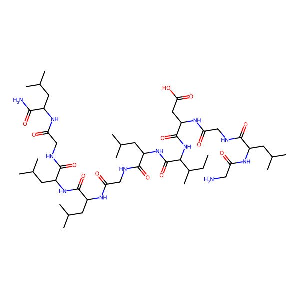 2D Structure of H-Gly-Leu-Gly-Asp-Ile-Leu-Gly-Leu-Leu-Gly-Leu-NH2