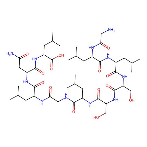 2D Structure of H-Gly-Leu-Leu-Ser-Ser-Leu-Gly-Leu-Asn-Leu-OH