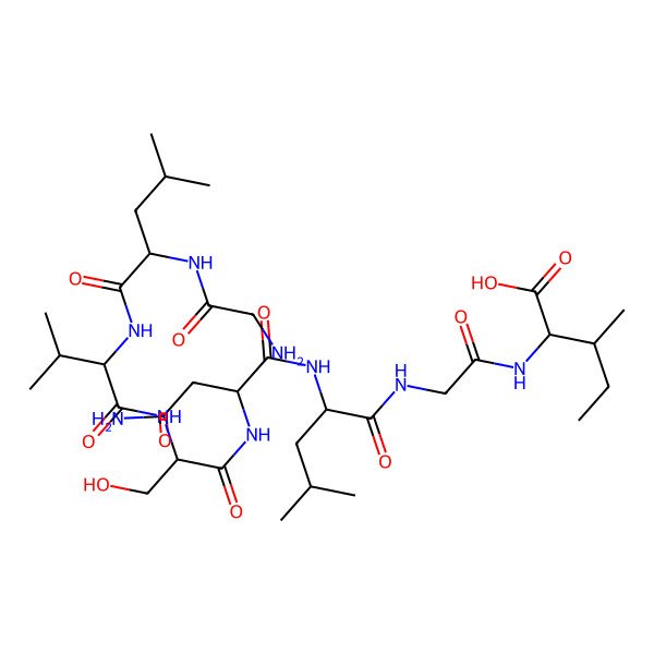 2D Structure of H-Gly-Leu-Val-Ser-Asn-Leu-Gly-Ile-OH