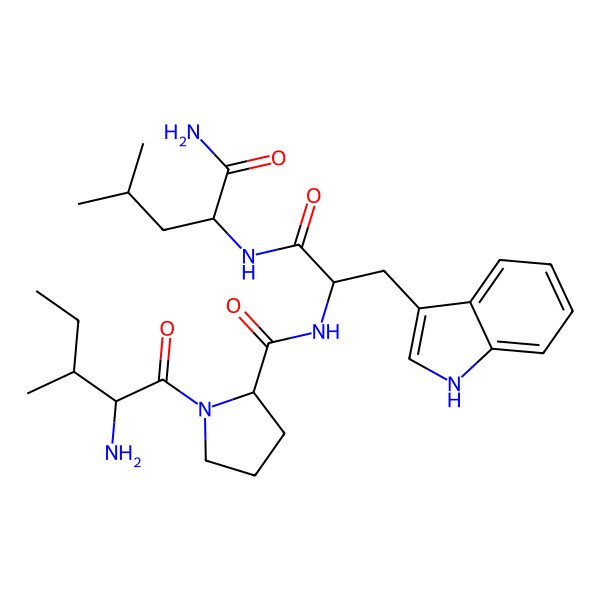 2D Structure of H-Ile-D-Pro-Trp-Leu-NH2