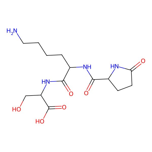 2D Structure of H-Pyr-D-Lys-Ser-OH