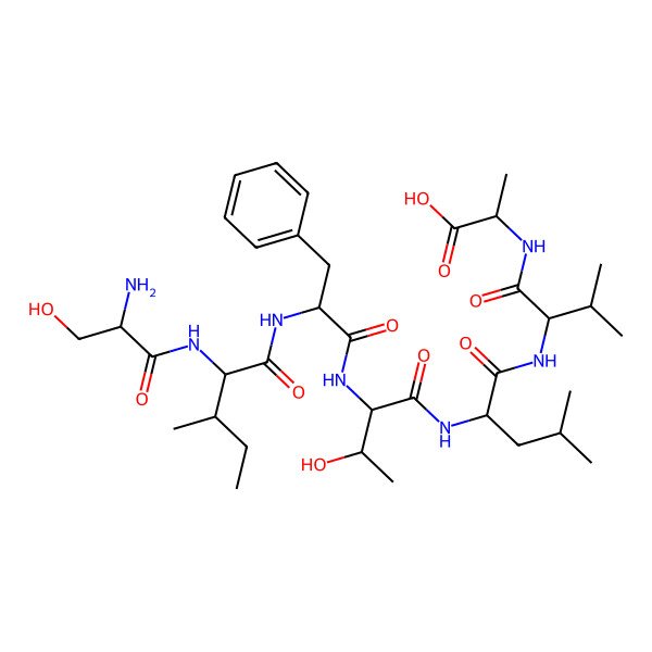 2D Structure of H-Ser-Ile-Phe-Thr-Leu-Val-Ala-OH