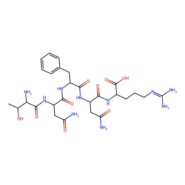 2D Structure of H-Thr-Asn-Phe-Asn-Arg-OH
