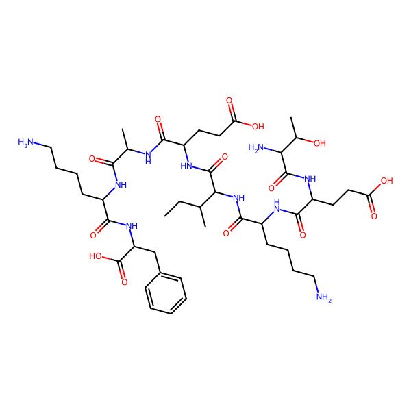 2D Structure of H-Thr-Glu-Lys-Ile-Glu-Ala-Lys-Phe-OH