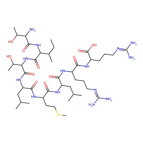 2D Structure of H-Thr-Ile-Thr-Leu-Met-Leu-Arg-Arg-OH