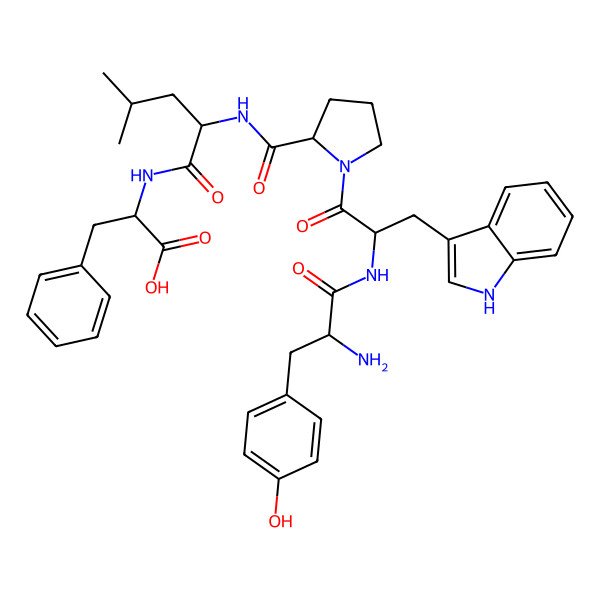 2D Structure of H-Tyr-Trp-D-Pro-D-Leu-Phe-OH