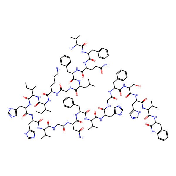 2D Structure of H-Val-Phe-Gln-Phe-Leu-Gly-Lys-Ile-Ile-His-His-Val-Gly-Asn-Phe-Val-His-Gly-Phe-Ser-His-Val-Phe-NH2