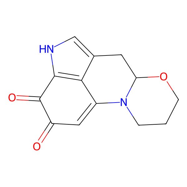 2D Structure of (6aR)-6,6a,9,10-Tetrahydro-2H,8H-(1,3)oxazino(3,2-a)pyrrolo(4,3,2-de)quinoline-2,3(4H)-dione