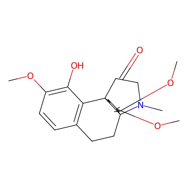 2D Structure of Hasubanonine, O4-demethyl- 2D Structure of Hasubanonine, O4-demethyl-