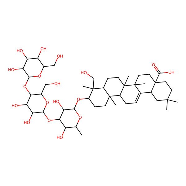 2D Structure of Hederagenin base + O-dHex-Hex-Hex
