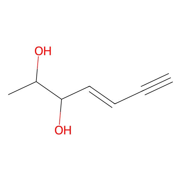 2D Structure of Hept-4-en-6-yne-2,3-diol