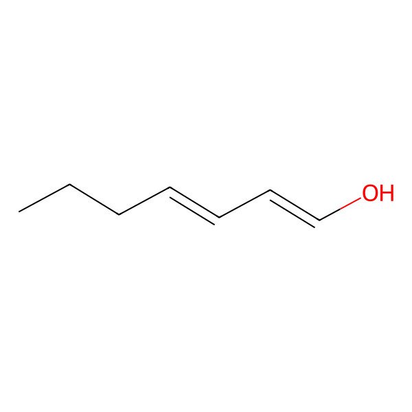 2D Structure of Hepta-1,3-dien-1-ol