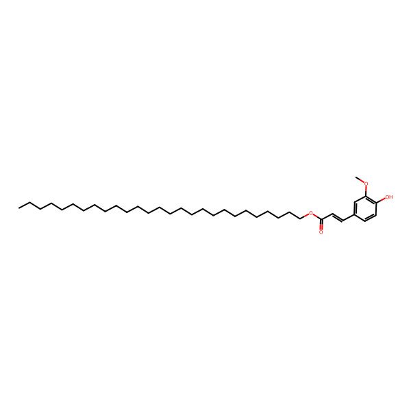2D Structure of Heptacosyl 3-(4-hydroxy-3-methoxyphenyl)prop-2-enoate 2D Structure of Heptacosyl 3-(4-hydroxy-3-methoxyphenyl)prop-2-enoate