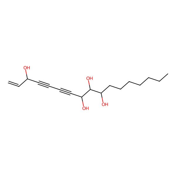 2D Structure of Heptadec-1-en-4,6-diyne-3,8,9,10-tetrol